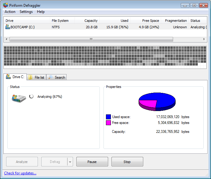 磁碟重組工具 Defraggler 免安裝版