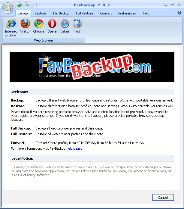 電腦備份還原軟體 FavBackup 2.1.3
