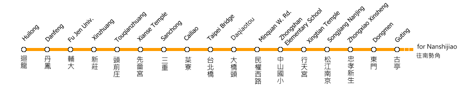 新莊捷運路線圖 | 新莊捷運通車路段示意圖