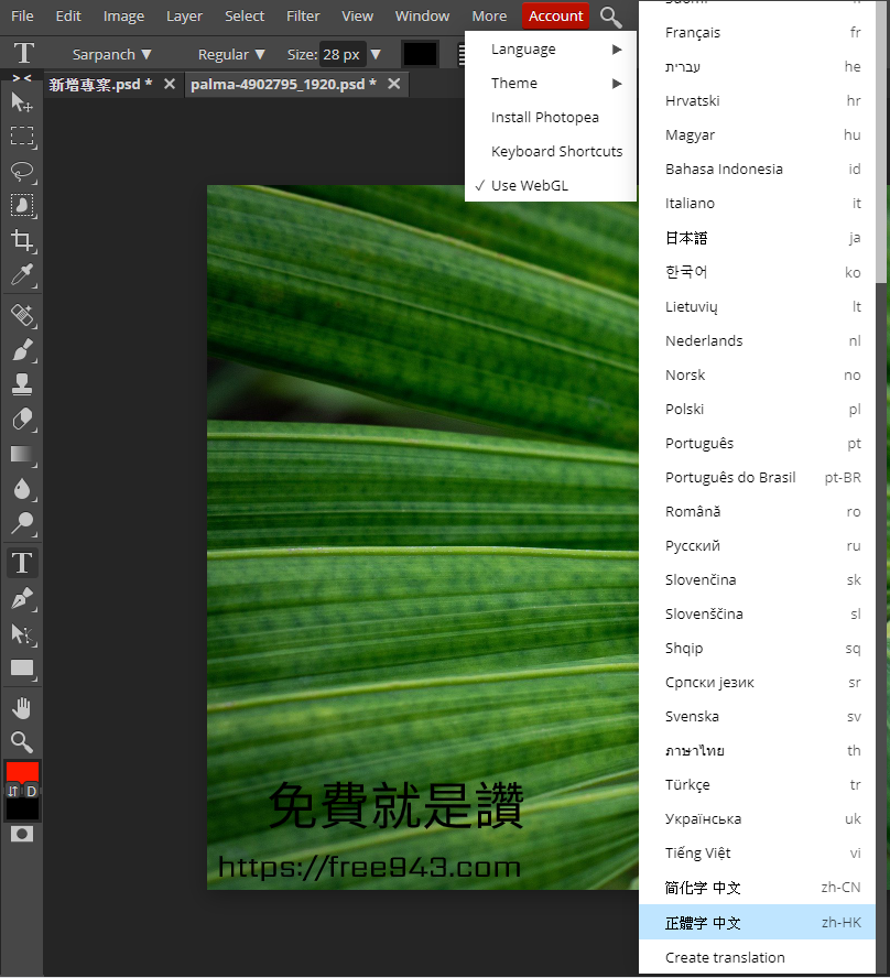 Photoshop替代品 線上照片編輯器 Photopea 中文版免下載