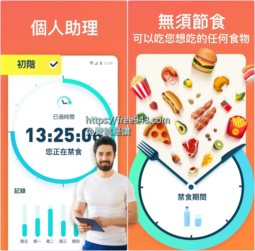 168 間歇性斷食法 APP 用更簡單的方式來提醒自已禁食時間