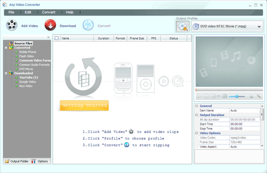 影片轉檔軟體中文版 Any Video Converter Free
