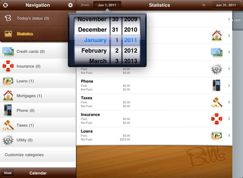 好用的手機記帳軟體 Bills ~ on your table HD