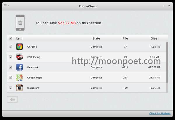 iphone空間不夠用 PhoneClean 幫您一鍵整理