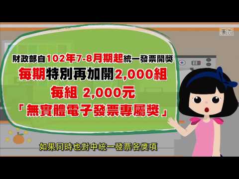 無實體電子發票專屬獎中獎號碼兌獎方式及注意事項