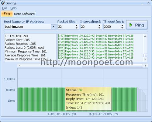 指令圖形化的網路檢測工具 GoPing 1.0